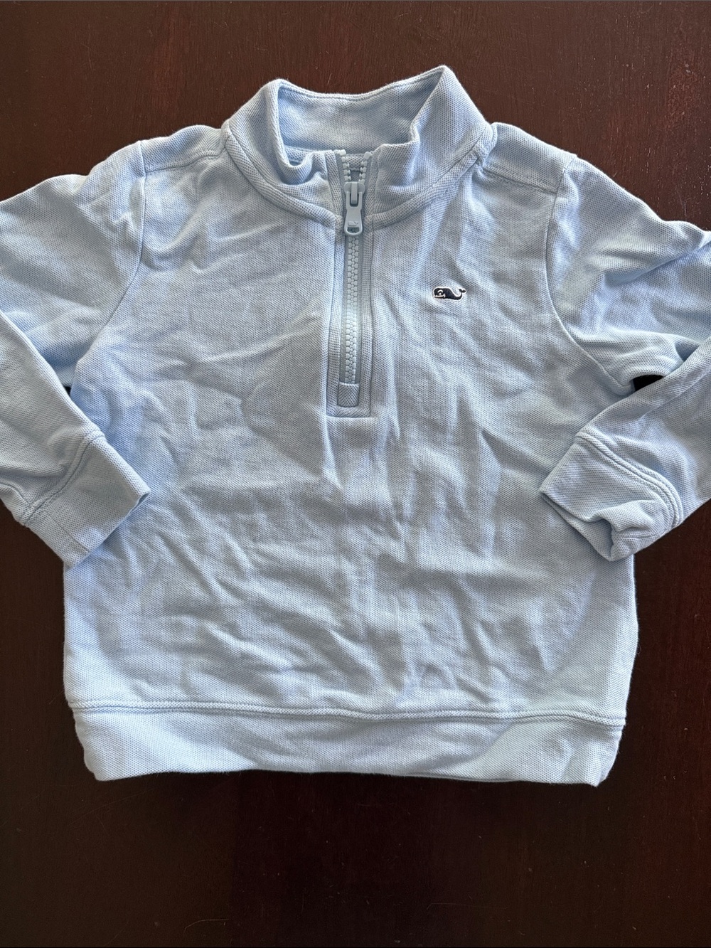 Vineyard Vines Light Blue Baby Quarter-Zip Pullover